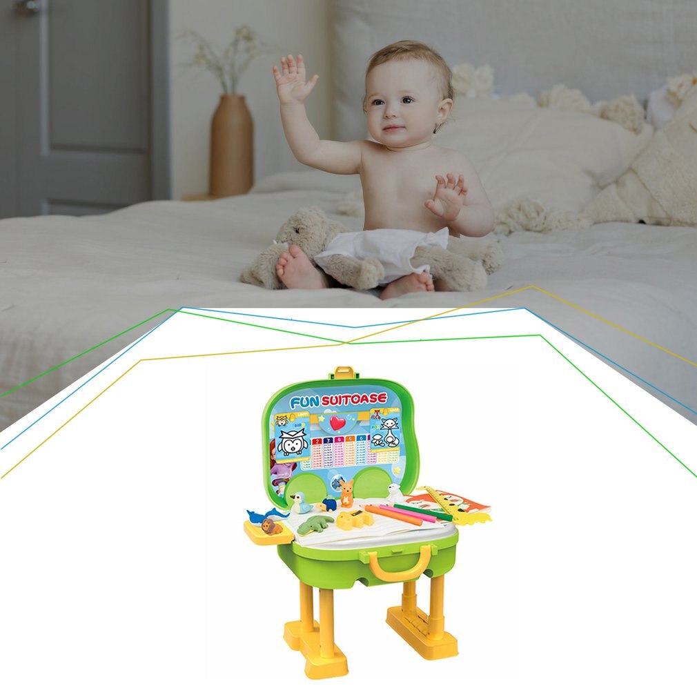 Børns intelligens multifunktionel bagagerumskultur af kognitiv evne tidligt læringsbord legetøj malingsværktøjer gif diy legetøj