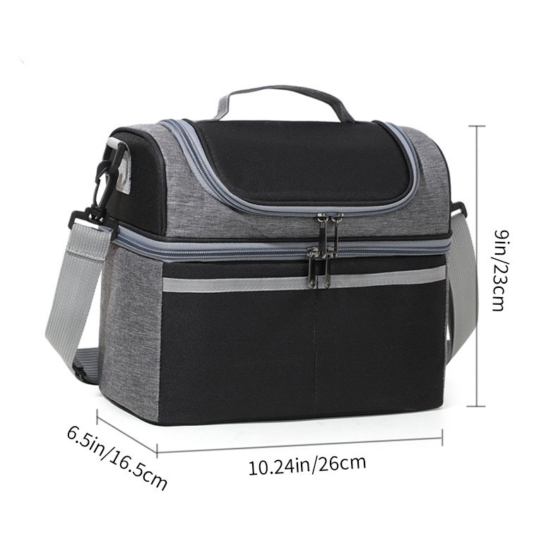 Multifunctionele Oxford koeltas met grote capaciteit, waterdichte draagbare ritssluiting, thermische lunchzakken voor buitenpicknick, voedselopslag: Beige