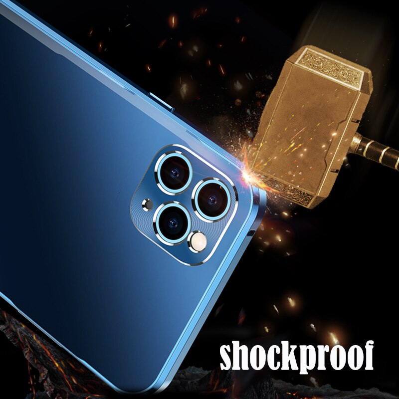 Obudowa ze stopu lotniczego akrylowa obudowa z tyłu dla iphone 12 Pro MAx 12 mini obudowa z tyłu metalowa kamera dla iphone 12 PRo luksusowa obudowa na telefon