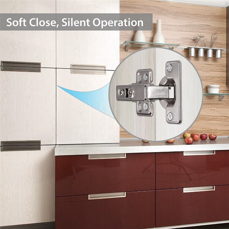 Cabinet Door Hinges Soft Close Kitchen Cupboard Slow Shut Full Overlay 35mm 110 Degree Hydraulic Hinge Furniture Hardware