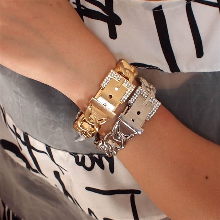 Budrovky Klassieke Strass Metalen Armbanden Voor Vrouwen Verklaring Lichtmetalen Manchet Bangle Sieraden Party Mode Accessoires