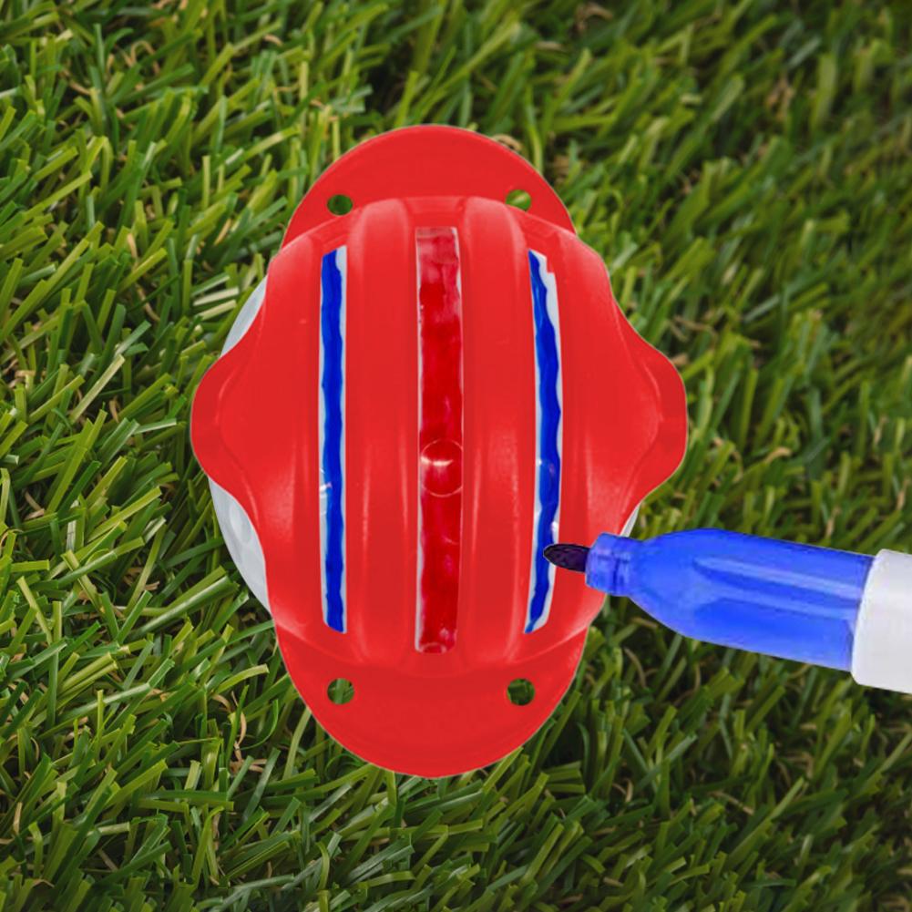 2 Stuks Rood Blauw Golfbal Liner Markers Pen Alignment Tool Liner Bal Markering Pen Tekening Levert