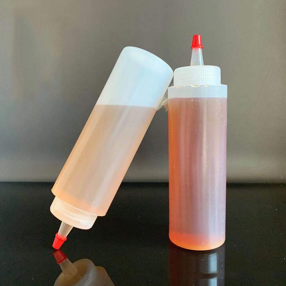 4pcs Salad Bottle Squeeze Bottle Condiment Dispenser Ketchup Mustard Sauce 120ml Sharp Mouth Bottle Supplies
