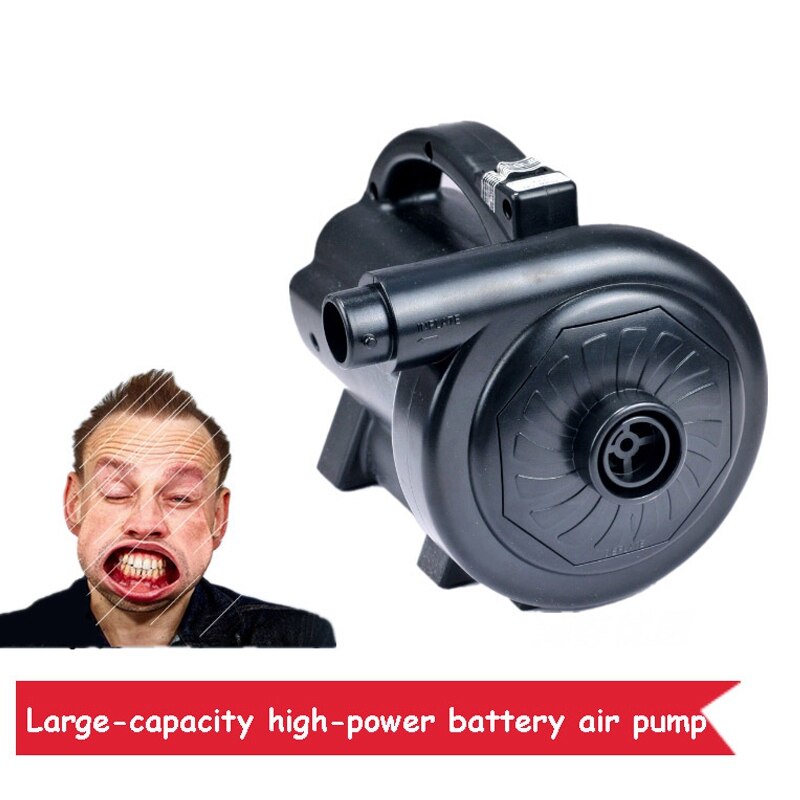 Auto Oplaadbare Elektrische Luchtpomp Deflate Kussen Opblaasbare Boot Hogedruk Luchtcompressor Led Indicator Eu Plug