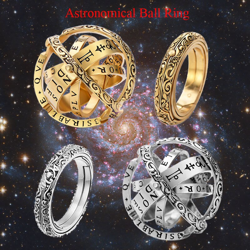 Astronomische Bol Ring Open Medaillon Cosmic Vinger Ring Paar Lover Sieraden voor Vrouwen Mannen Accessoires