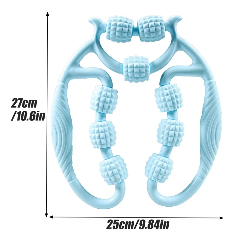 1 Stuks 9-Wiel Fascia Spier Roller, Cellulite Roller, Massage Roller voor Verlichten Spierpijn Dij, kuit, Arm Verminderen Cellulitis