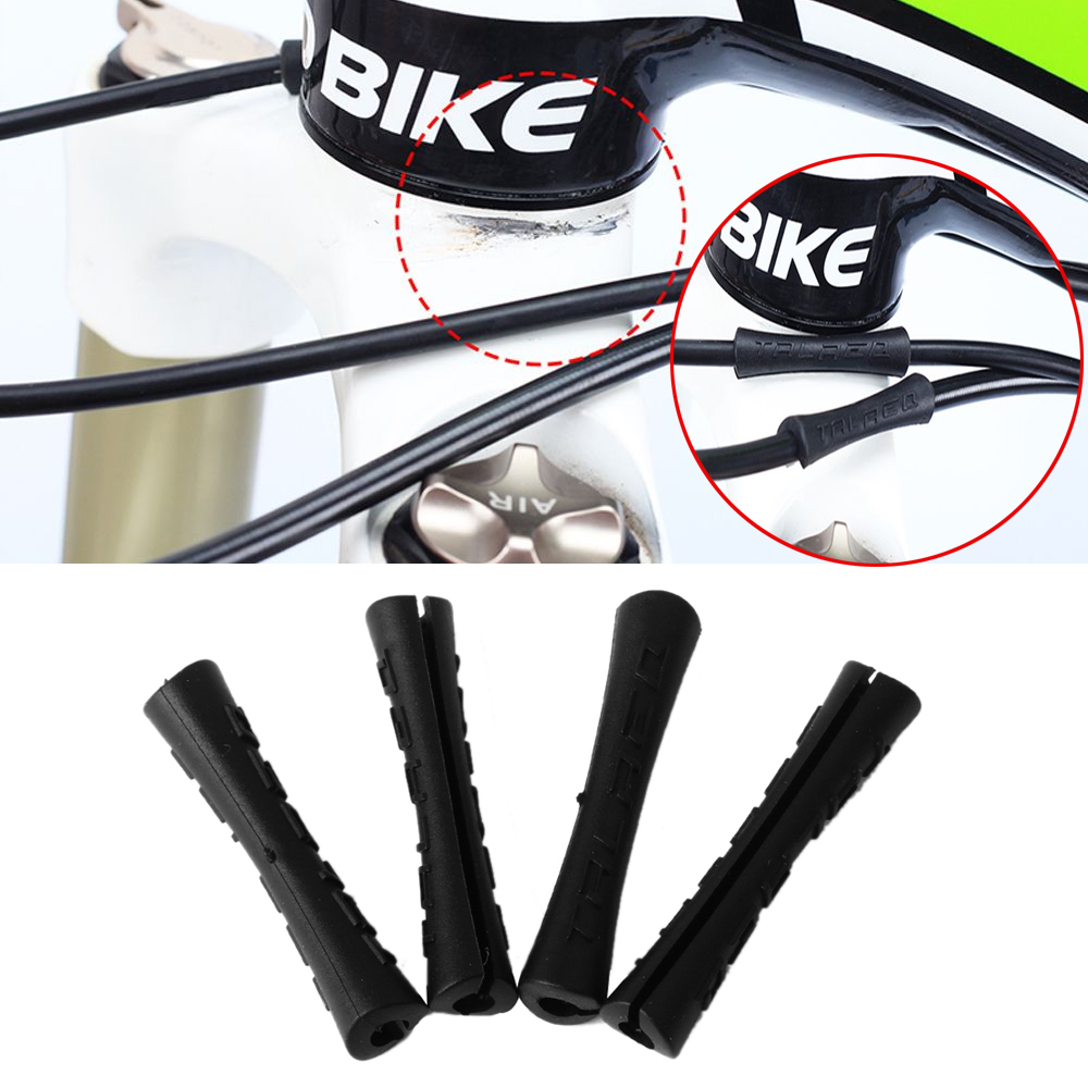 2/4Pcs Fiets Kabel Rubber Protector Mouw Anti Scratch Duurzaam Lijn Pijp Cover Voor Shift Remleiding Pijp frame Bescherming