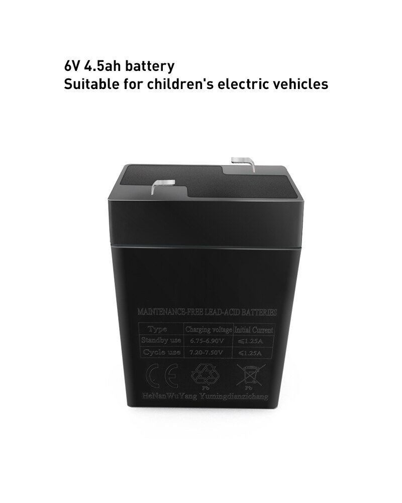 Battery Lead-acid 6V 4.5AH Battery Energy Storage Battery Suitable for Fire Alarm, Children/Baby Electric Car, Lantern, UPS