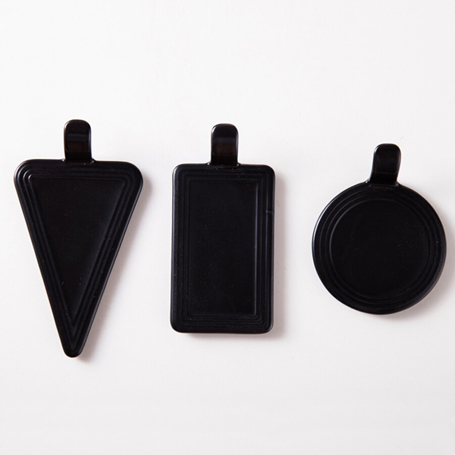 MUZITY Ceramic Cake Plate Round Triangle Rectangle Shape Small Black Plates Dessert Plate