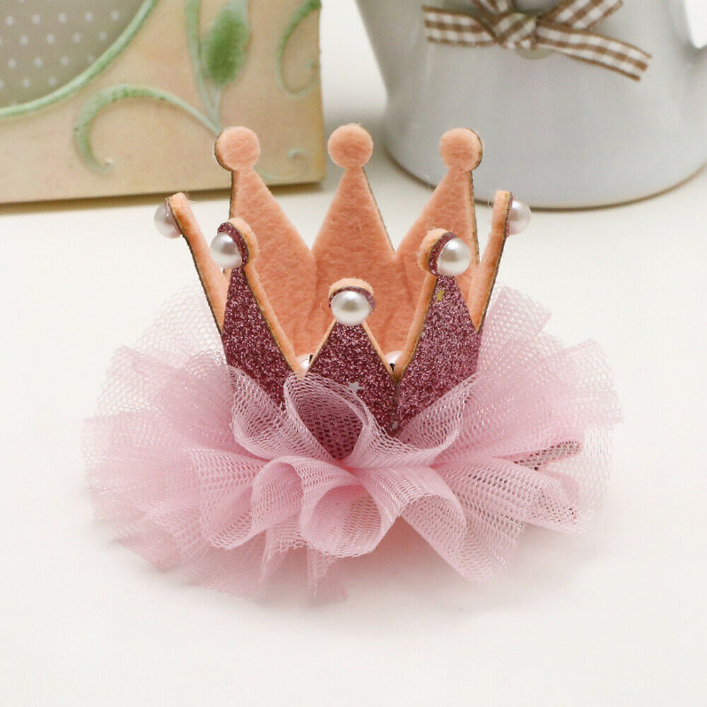 Princess Floral Tiara Pearl Hairband Wedding Crown Toddler Baby Kids Girls Head Band Party Costume