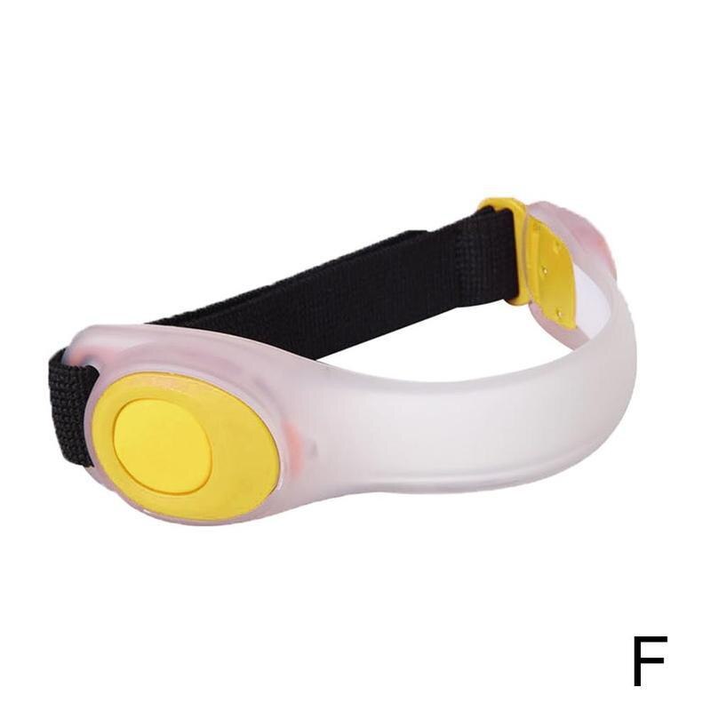 Nacht fietsen hardlopen led licht armband 8 kleuren reflecterende veiligheidsband sportband waarschuwingsarm outdoor veiligheidsband reflecterend  b2 n 8: Geel