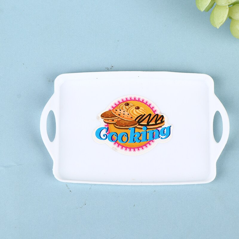 4 pezzi vassoi casa delle bambole piatti mini cibo piatti bianchi stoviglie accessori da cucina in miniatura giocattoli regali