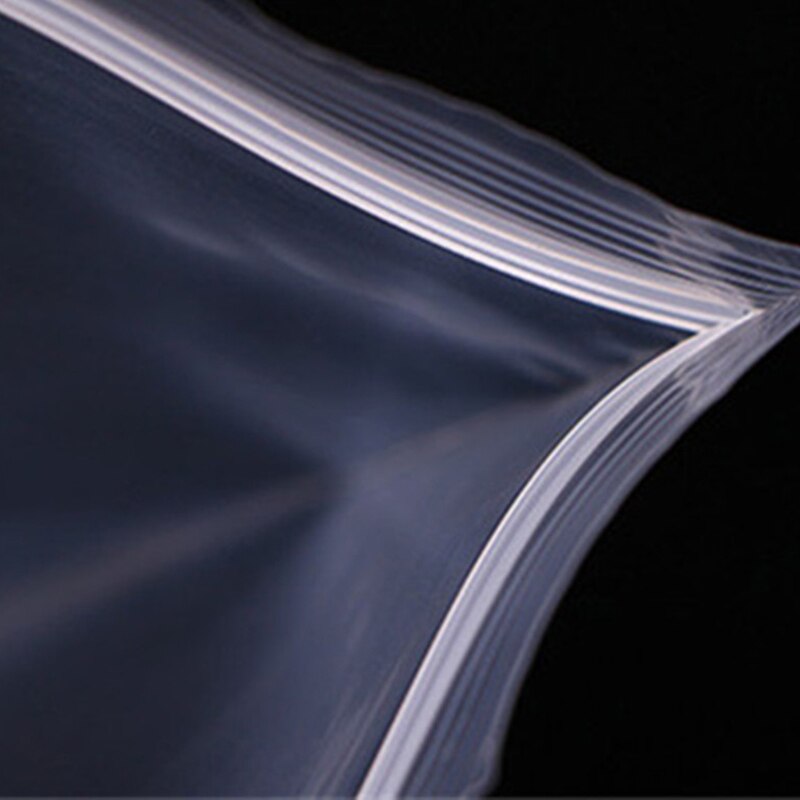 100 st pe förvaringsmat ziplockpåse återanvändbar transparent förseglad påse matförpackning fräsch dammpåse