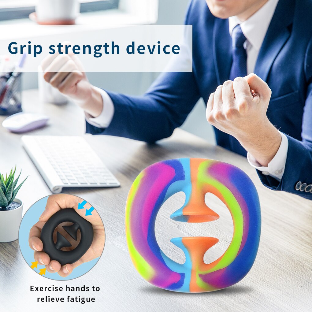 Anti Stress Vinger Hand Grip Stress Reliever Fidget Speelgoed Volwassen Kind Eenvoudige Kuiltje Stress Speelgoed Decompressie Pop Het