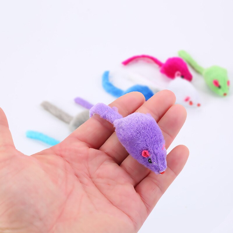Funny Interactive Plush Cat Toys Catnip Toys Pet Mouse Chewing Toy Teeth Grinding Cat Teaser Toy Animal Products Random Color