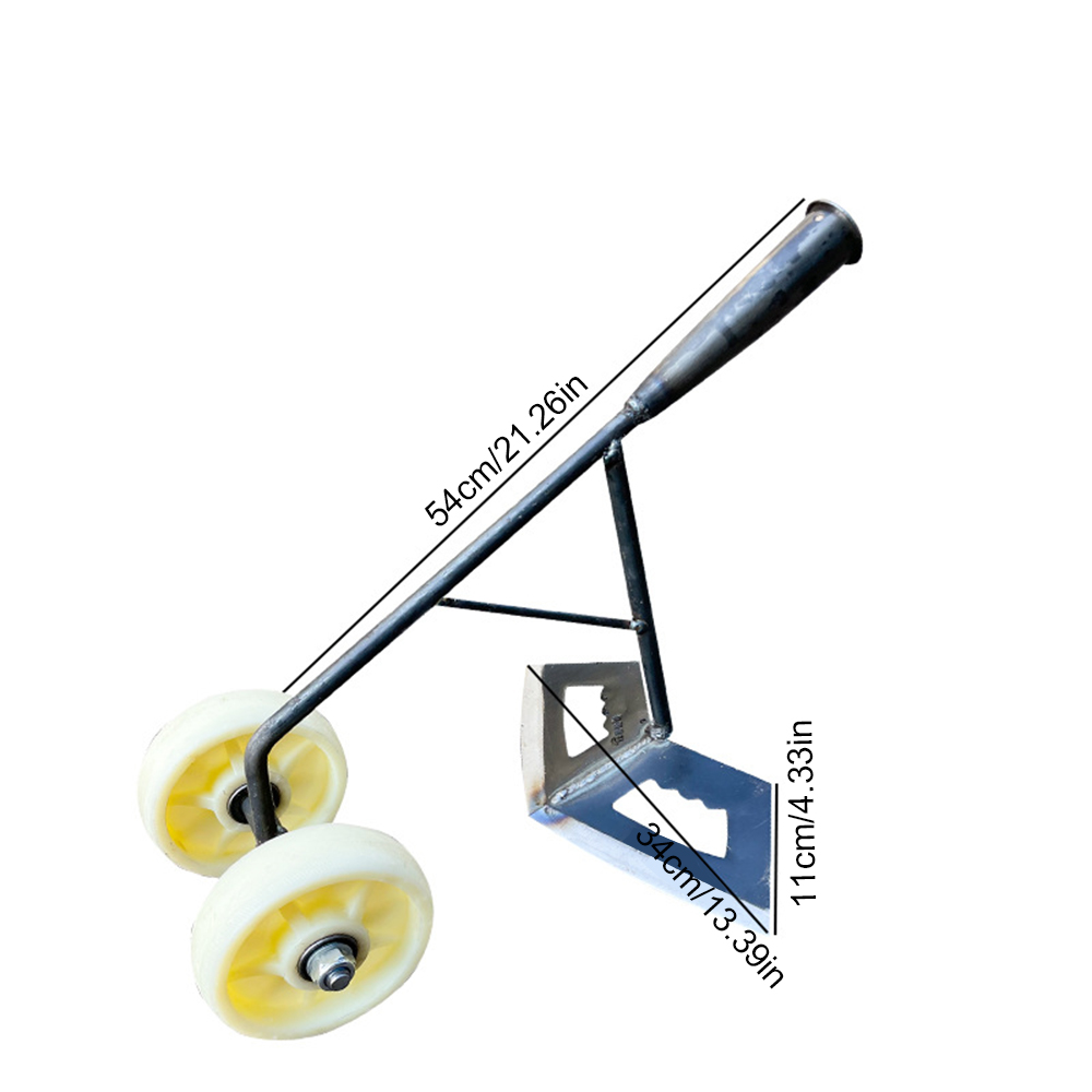 Manual Garden Push Wheel Hoe,Household Hand-Pushed Hoe, Garden Hoes, Tillage Machine,Weeder For Weeding Turning Loosening Soil: Lavender