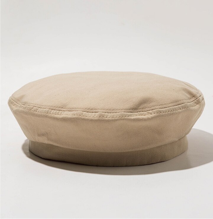 Retro cotton Beret Hat Women Cap Female Ladies Beanie Beret Girls For Summer And Autumn THIN: Khaki