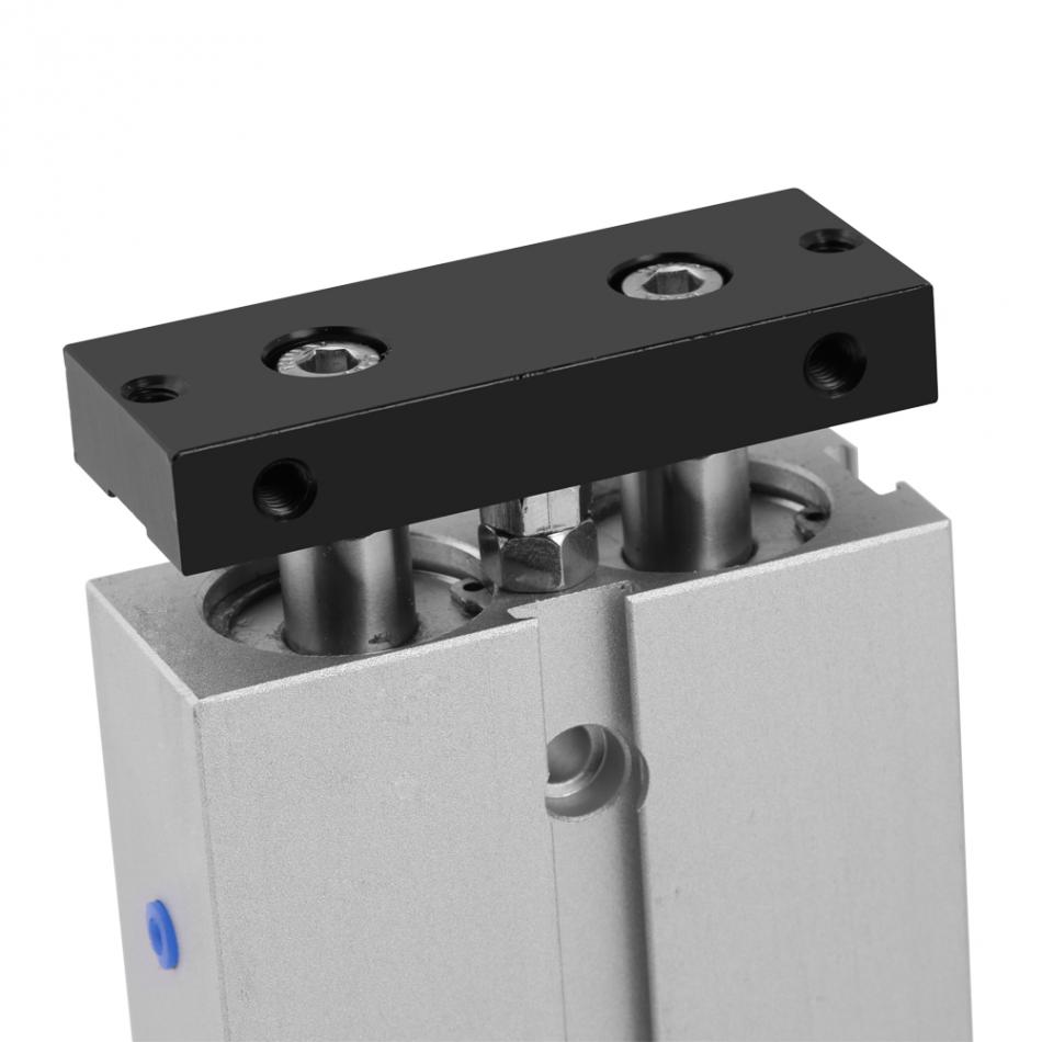 1pc 20mm Air Cilinder Boring 100mm Slag Double-rod dubbelwerkende Aluminium Pneumatische cilinder