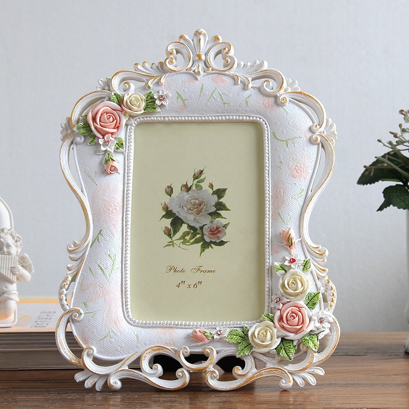 6 Inch Flower Picture Frame 5 Inch Photo Frame European Wedding Frame Valentines Day: 6 Inch