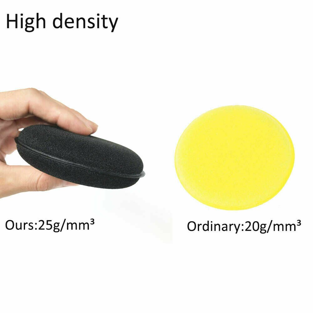 Esponjas negras para coche de 12,5 cm, Herramientas de limpieza de repuesto para pulido resistentes al desgaste