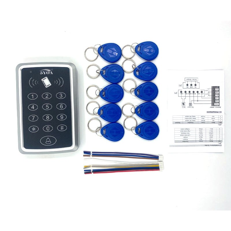 Keypad Access Control RFID Proximity Door Access Control System with master cards function 125KHZ 10 cards free