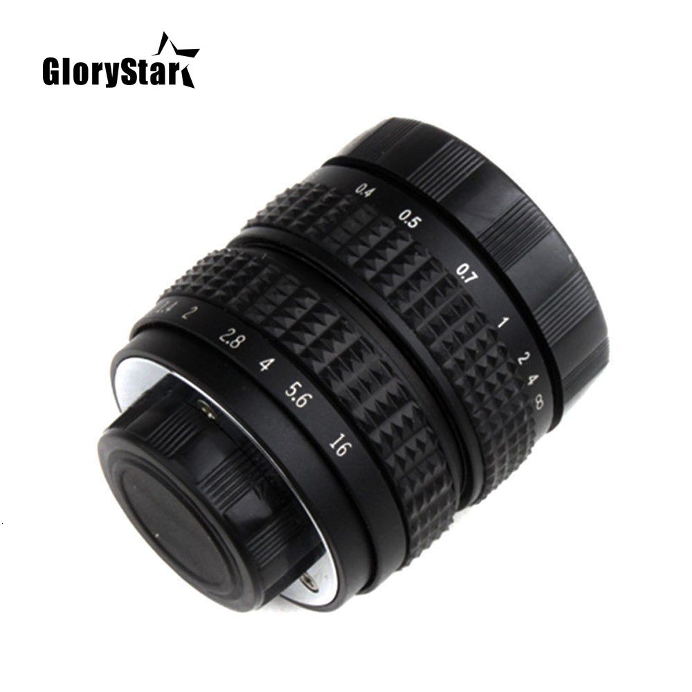 GloryStar 50 millimetri F1.4 CCTV TV film lente + C montare + macro squillare per canone EOS EF EFS DSLR macchina fotografica 5D 6D 7D II III 70D 80D C-EOS