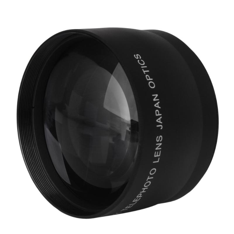 2x højopløsnings teleobjektiv 52mm kamera teleobjektiv optik telekonverter til nikon af-s dx nikkor 18-55mm