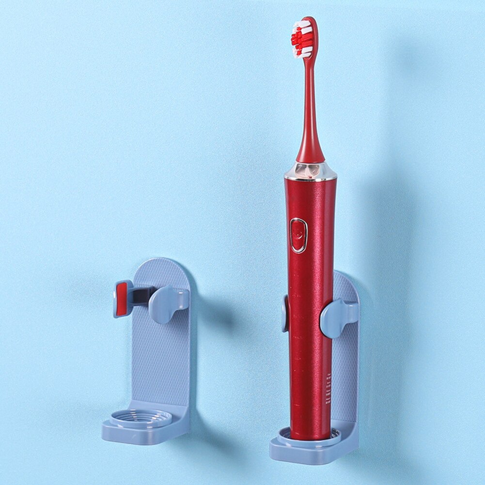Electric Toothbrush Holder Wall-Mounted Bathroom Space Saving Traceless Toothbrush Organizer Stand Adhesive Rack Accessories