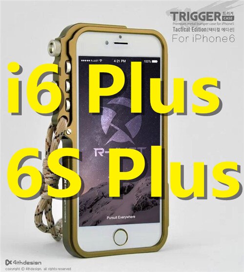 De lujo de gatillo de parachoques de Metal funda para iPhone 6x6 S 6 6 S 7 7 Plus 5 5S SE 4 4S de aluminio funda para el iPhone 7 caso