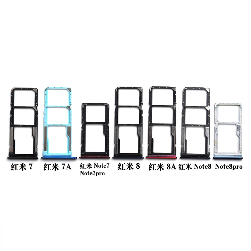 Für Redmi Hinweis 8 Profi 8T Hinweis8 Slot Halfter Dual SD SIM Karte Leser Tablett Buchse