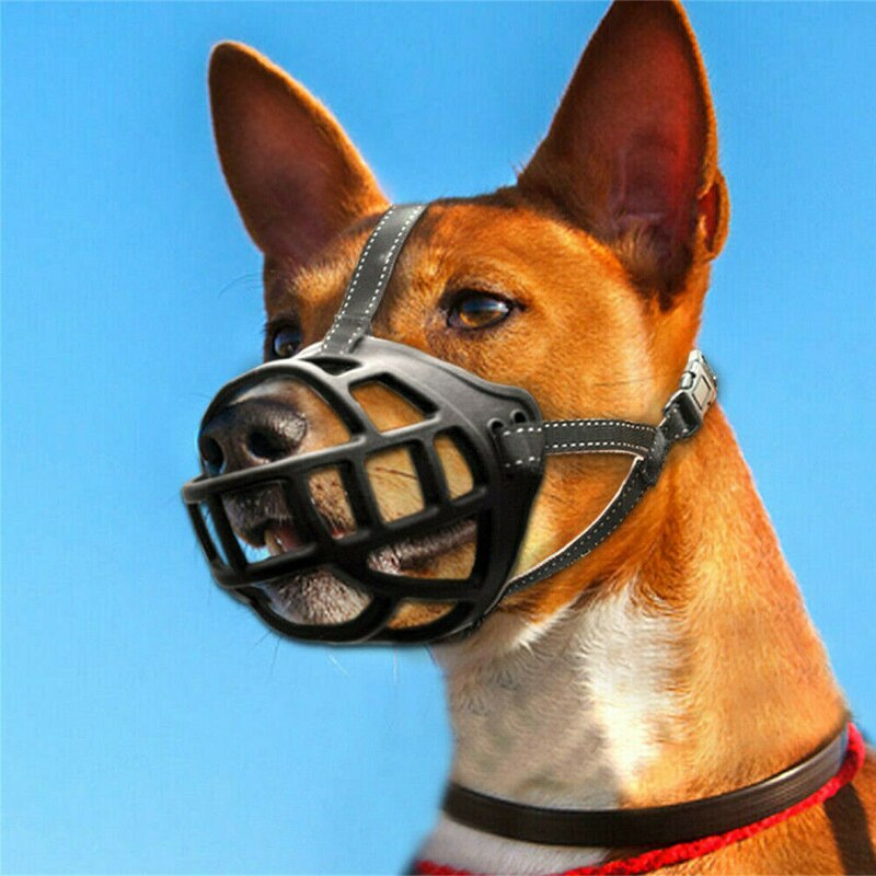 Justerbar hund munkorg mjuk silikon andas mesh stark korg liten & stor hund mun munkorg tillbehör för djurträning