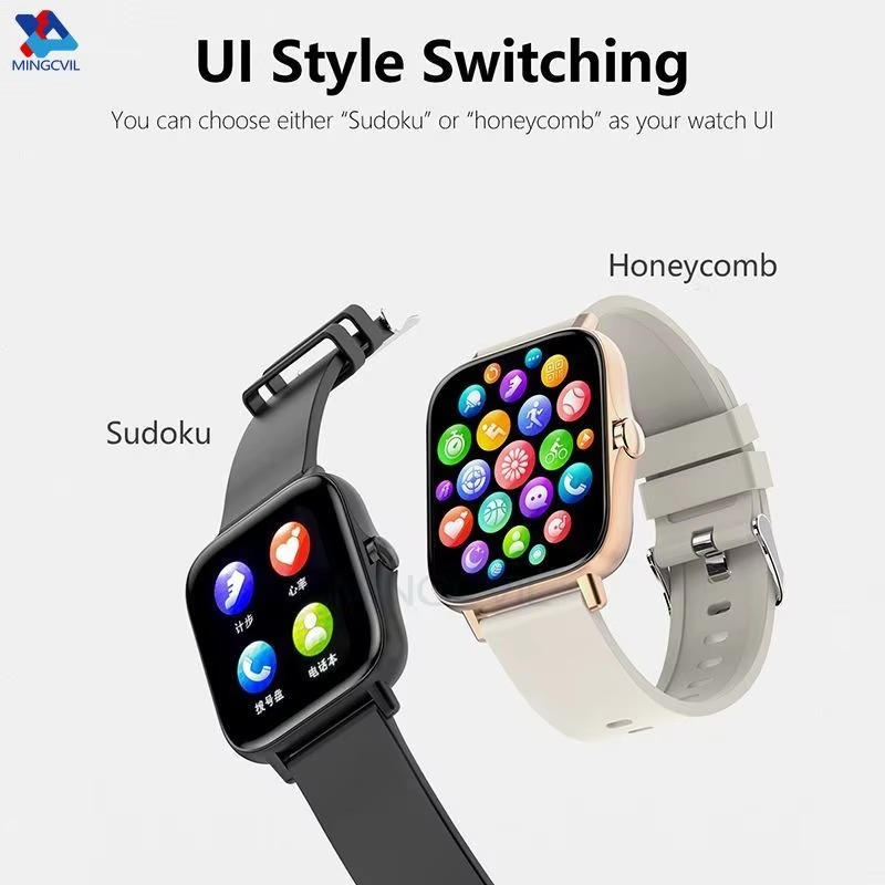 MINGCVIL inteligentny zegarek sportowy zegar zdatność monitor zdrowia wodoodporny Smartwatch bezprzewodowe zegarki telefoniczne dla Xiaomi IOS mężczyźni kobiety