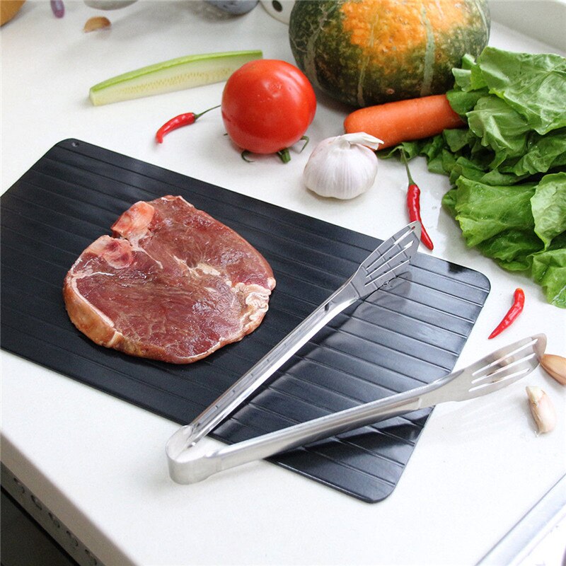 Magisk metalplade afrimningsbakke sikker hurtig optøning frossent kød hurtig afrimning køkkenredskaber