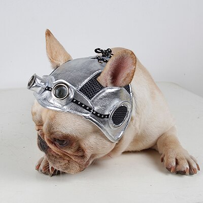 Fransk bulldog hat kæledyr cool udendørs pilot kasketter foto rekvisitter beskytte kæledyr hund tilbehør suuply: Grå