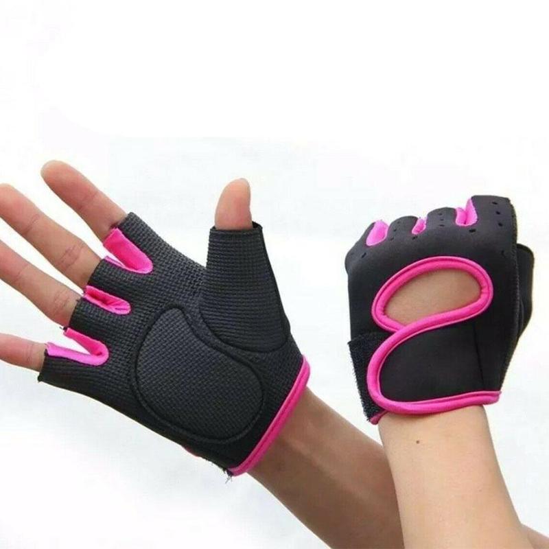 Guantes antideslizantes de medio dedo para Fitness, Unisex, levantamiento de pesas, entrenamiento, deportes al aire libre