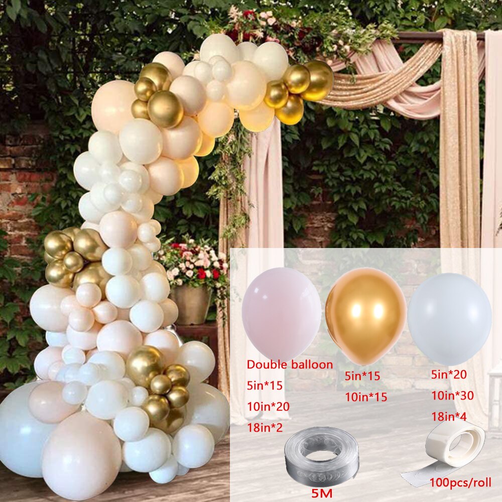 White Themed Balloon Garland Arch Kit Bride to be Latex Balloon Wedding Birthday Party Decoration White Globos Baby Shower: Style3