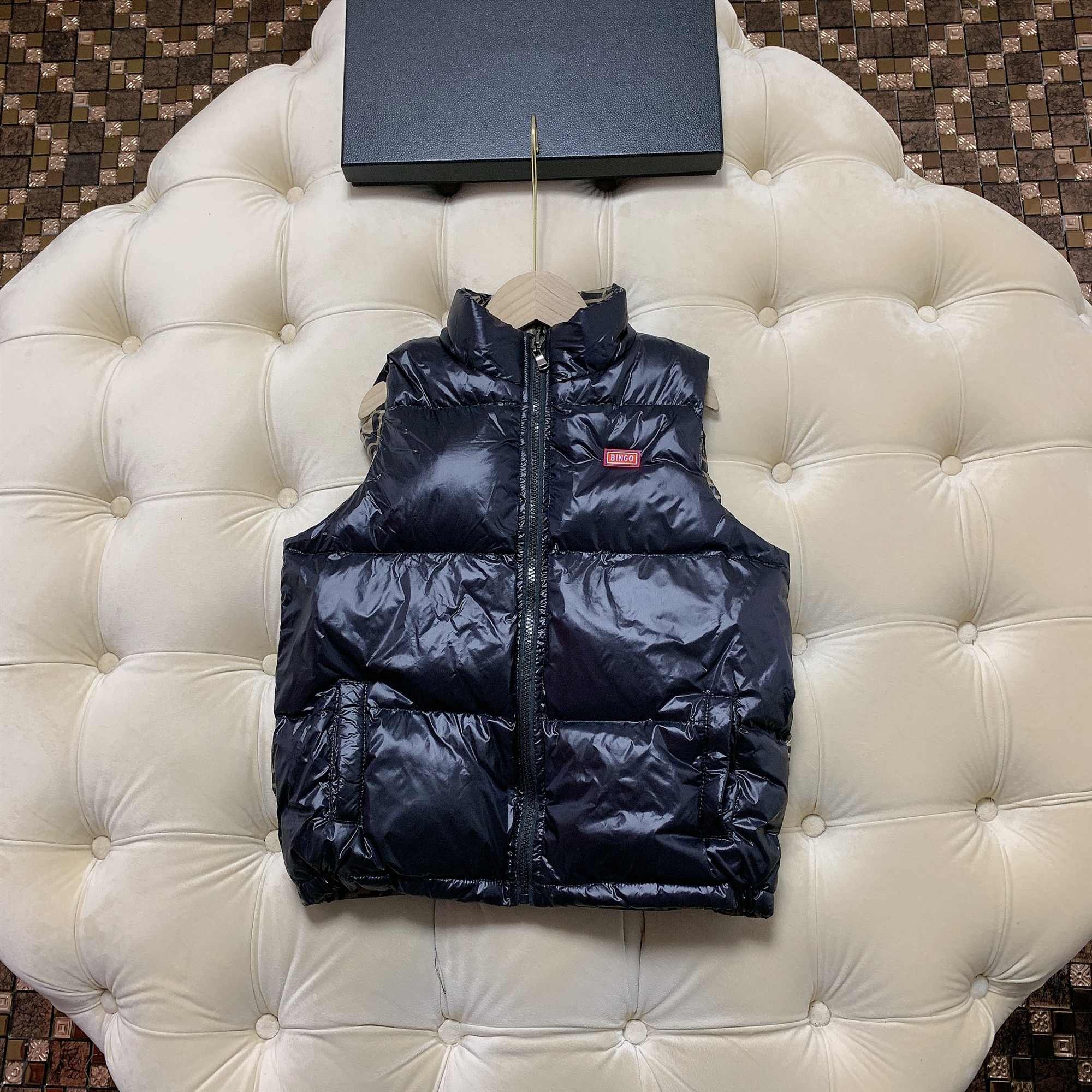 Winter Kinderen Kleding Mode Brief Gedrukt Down Katoenen Vest Voor Jongen Jas Warme Outfit
