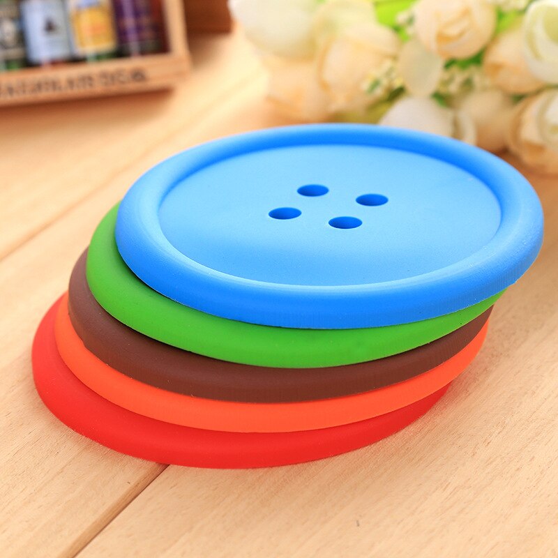 1 Pcs Knoppen Cup Pad Servies Siliconen Cup Pad Coaster Placemats Cup Mat Eettafel Koffie Hittebestendige Keuken Tool