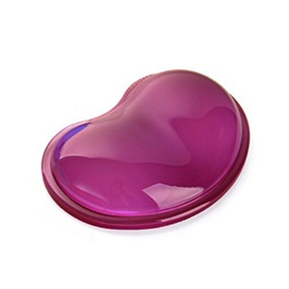 3D Wrist Rest Mouse Pad For Office Work Heart-shaped Comfort Silica Gel Hand Pillow Memory Cotton: Purple