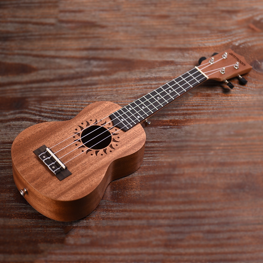 ammoon 21&quot; Ukulele Sapele Acoustic Ukulele 15 Fret 4 Strings Stringed Musical Instrument 19 Styles for Option