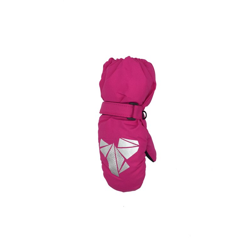 5-9yrs Winter Sneeuw Volledige-Vinger Lange Handschoenen Water Proof Kids Jongens & Meisjes Wanten Plus Fluwelen Warm Outdoor Sport handschoenen Voor Baby: red