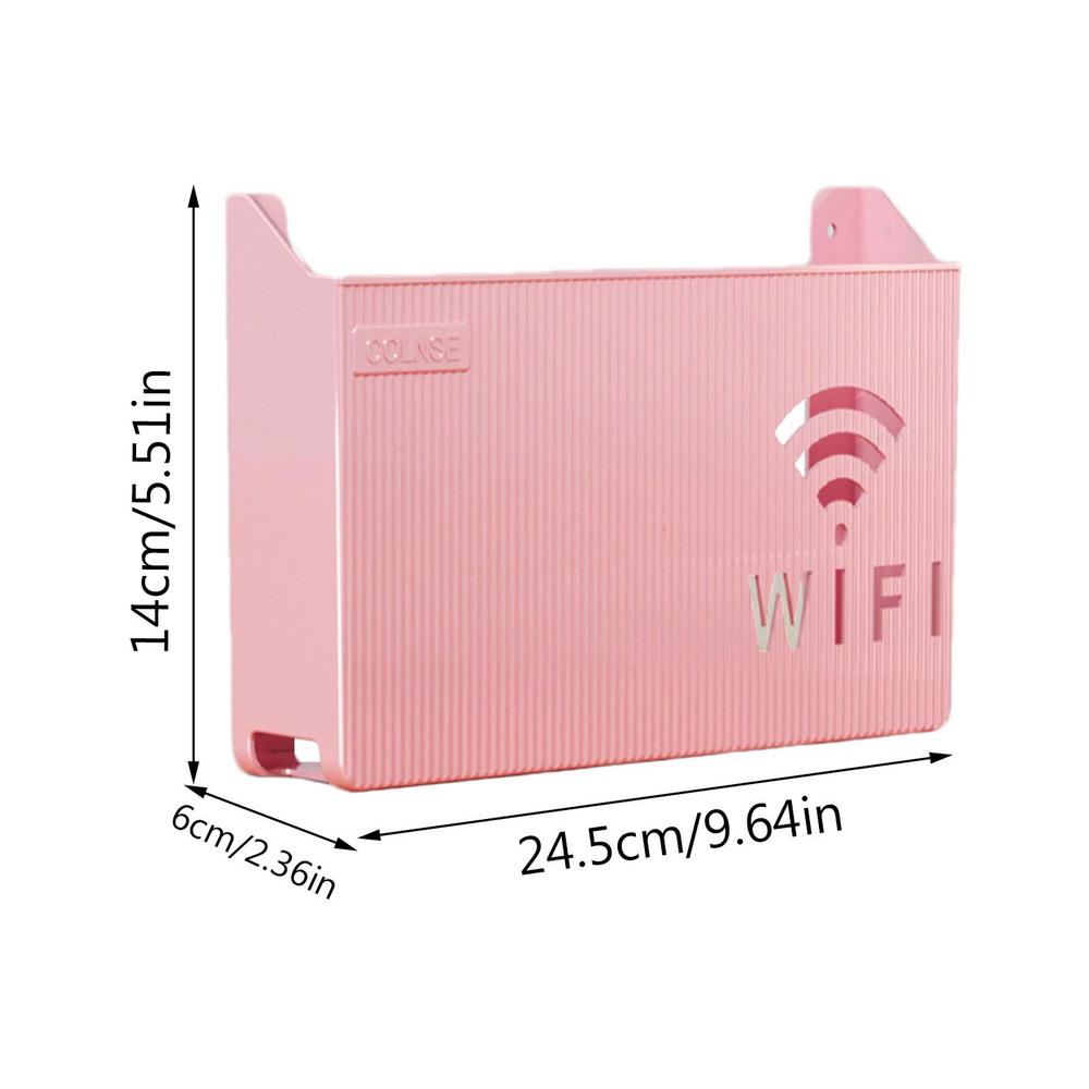Wifi Router Opbergdoos Wandgemonteerde opbergdoos Home Router Opbergdoos router plank Voor Woonkamer Slaapkamer Opslag: Roze