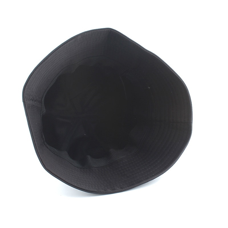 Sommer solhatte til kvinder koreansk foldbar sort bøttehat klokkeformet fiskerhat afslappet bøttehat