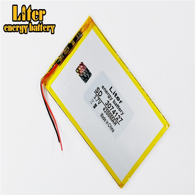 3.7V 4200 mah tablet battery brand tablet eneral polymer lithium battery 3074127