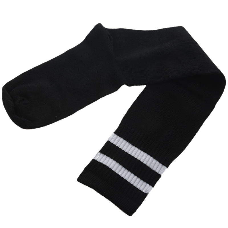 Children Sport Soccer Long Socks High Sock Baseball Hockey Socks (black)