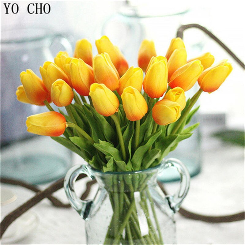 YO CHO 1PC PU Tulpen Knstliche Blumen Real berhr...  Grandado