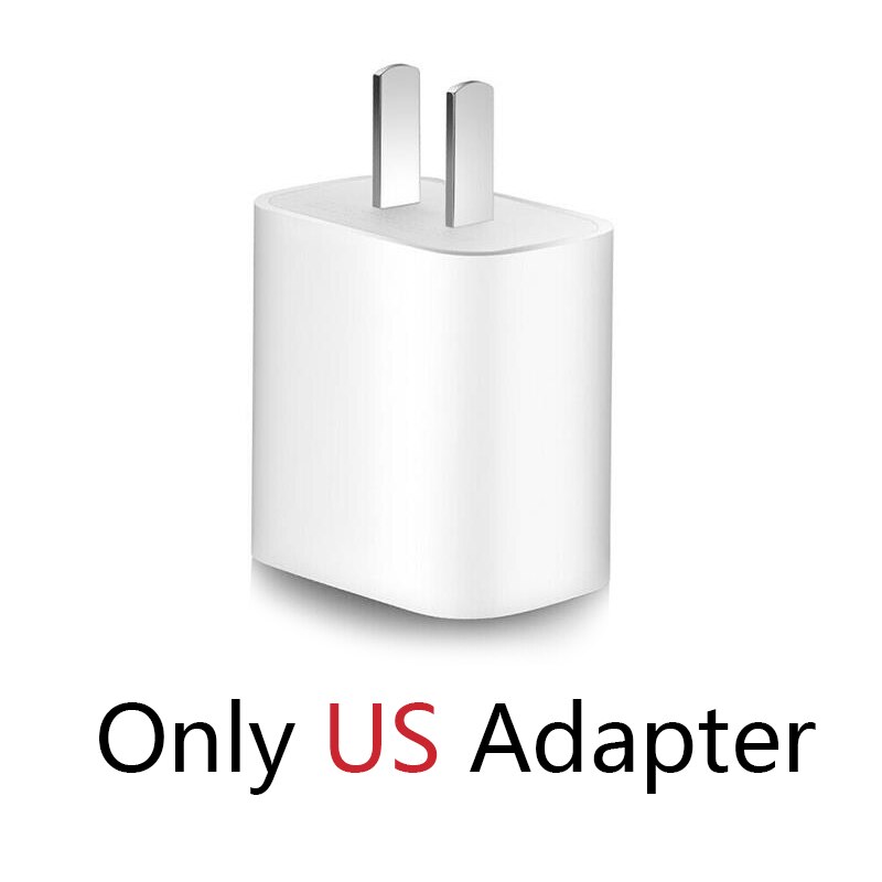 PD Fast Charging 18W 9V/2A USB-C Type-C for Lightning Cable Charger Adapter For iPhone 11 12 Pro Max se iPad Mini Pro Air: only US Adapter