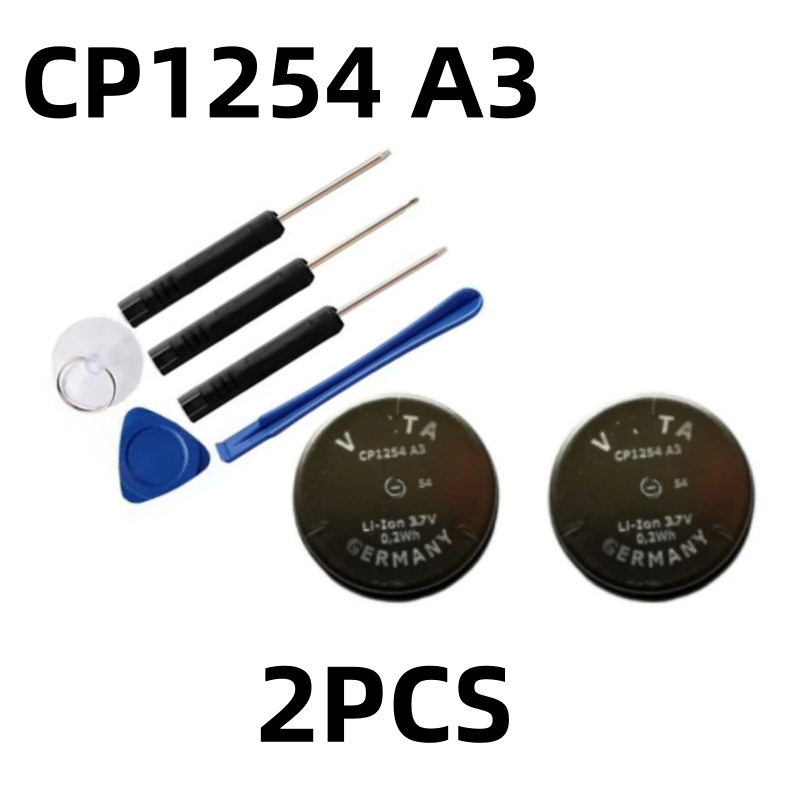 Quente 2-10 pçs/lote brandnew cp1254 a3 3.7v li-ion 60mah capacitor de bateria recarregável para fone de ouvido sem fio bluetooth tws fone de ouvido: Amarelo