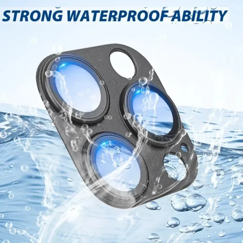 Protezione della fotocamera in metallo per iPhone 16 pro Max 16pro 16più 16ProMax Custodia in lega posteriore Obiettivo 3D Copertura in vetro temperato Tappo protettivo