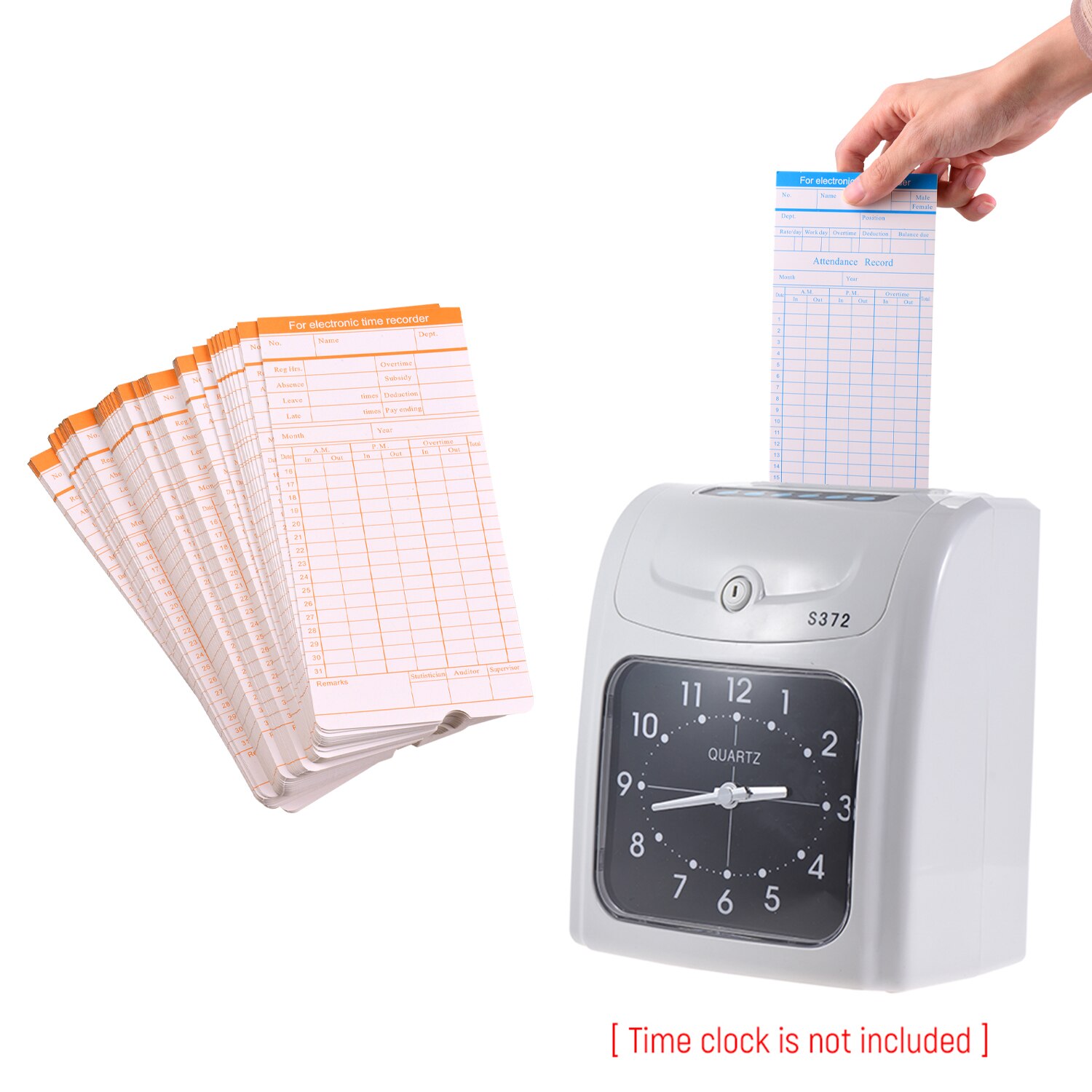 90 Stks/pak Tijd Kaarten Tijdskaarten Maandelijkse 2-Zijdig 18*8.4Cm Voor Werknemer Toeschouwers Time Clock Recorder